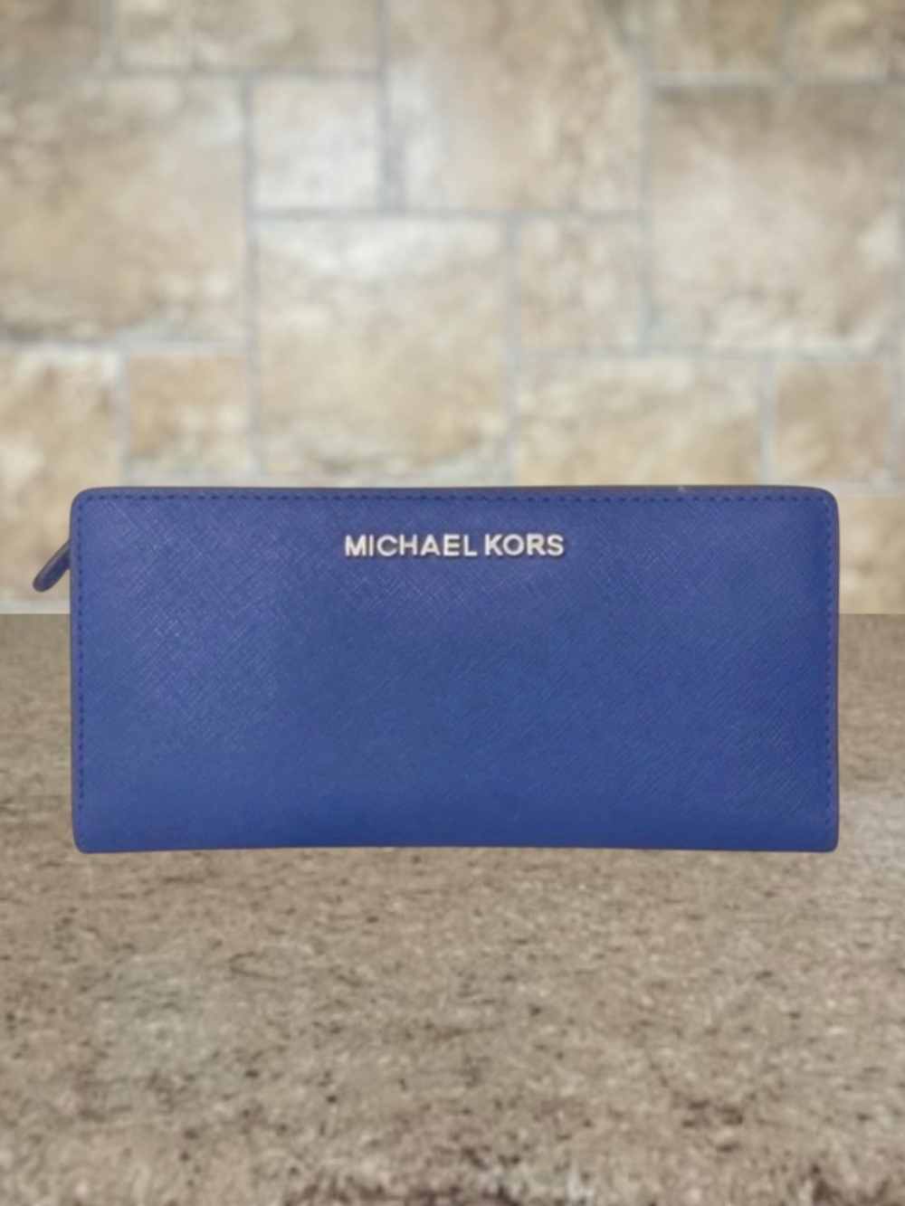 Michael Kors Lg Card Case Carryall Wallet Sapphire Blue
